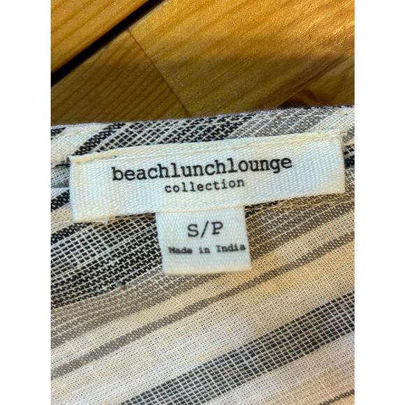 Beach Lunch Lounge Striped Linen Blend Romper Size Small (5226) Read - Picture 4 of 9